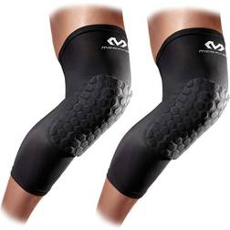 McDavid Knee Compression Sleeves: Hex Knee Pads Compression Leg Sleeve for Basketball, Volleyball, Weightlifting, and More Pair of Sleeves, BLACK, Adult: X-LARGE