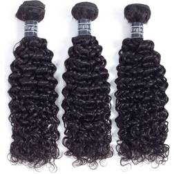 Amella Brazilian Virgin Kinky Curly Hair Weave Natural Black 3-pack