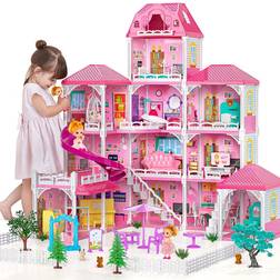 Temi Dream Doll House 4 Story 12 Rooms