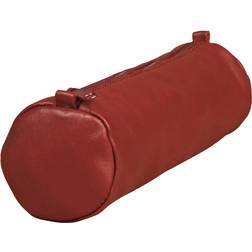 Clairefontaine 21 x 6 cm Age Bag Round Leather Pencil Case, Red