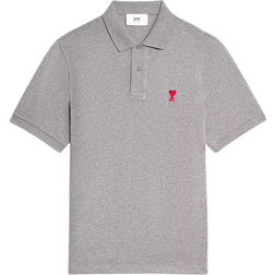 Ami Paris Ami de Coeur Polo Shirt - Heather Grey