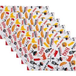 DII Bbq Fun Print Place Mat Multicolor, Red