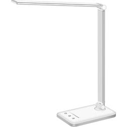 White crown Reading White Table Lamp 16.3"