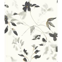 York Wallcoverings Candice Olson Tranquil Black Floral Wallpaper