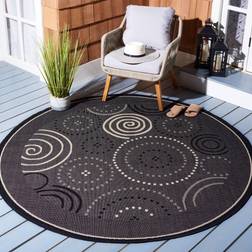 Safavieh Courtyard Circles Multicolor, Gray, Black, Beige 94"