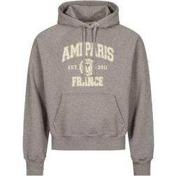 Ami Paris France Hoodie Unisex - Heather Grey