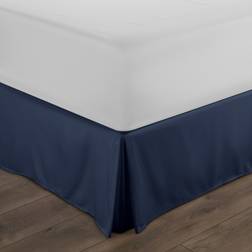 Home Collection Premium Pleated Bed Skirt Valance Sheet Blue