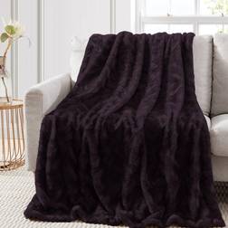 Modern Threads Troy Luxury Fur Blankets Purple