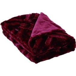 Modern Threads Luxury Faux Fur Blankets Red (152.4x127)