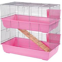 Rabbit Cage 100cm Pink 2 Tiers Brand New Small Pet Guinea Pig