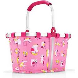 Reisenthel Carrybag XS Kids, Extra Small Collapsible Market Basket, ABC Friends Pink