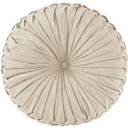 Intelligent Design Loretta Chenille Round Complete Decoration Pillows White