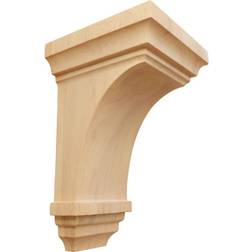 Ekena Millwork 3-1/2 Red Oak Mini Jefferson Wood Corbel