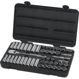 GearWrench Drive 12-Point Deep SAE/Metric 90-Tooth Socket Mechanics Tool Set 49-Piece