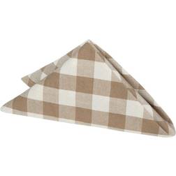 Achim Buffalo Check Dinner Cloth Napkin Brown (50.8x)