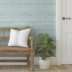 RoomMates Raised Shiplap Peel And Stick Wallpaper In Blue Blue 28.18 Sq Ft