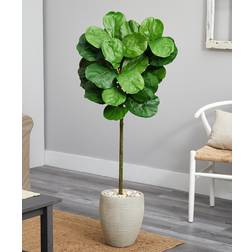 Nearly Natural 4Ft Fiddle Leaf Tree