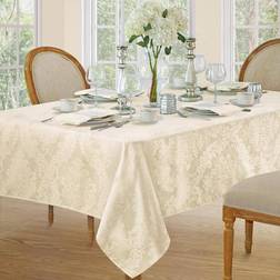 Elrene Barcelona Jacquard Tablecloth White