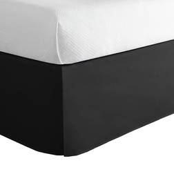 Fresh Ideas Lux Hotel Style Bed Skirt Valance Sheet Black