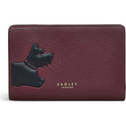 Radley London Women's Wallets DARK - Dark Cherry & Black Stamp Bifold Leather