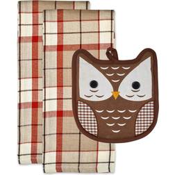 Design Imports Autumn Potholder Gift Kitchen Towel Brown