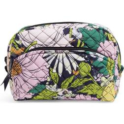 Vera Bradley Medium Cosmetic Bag Women in Bloom Boom Green/Purple Green/Purple