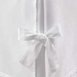 Laura Ashley King Corner Tie Ruffled Bedskirt Valance Sheet White