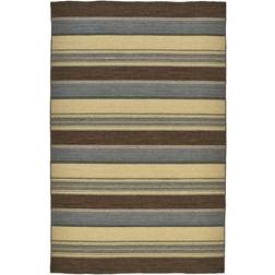 Weave & Wander Naida Bold Stripes Brown, Multicolor, Red, Gray 96x120"