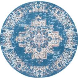 Nourison Grafix Modern Persian White, Blue, Pink