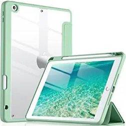 Case Compatible with iPad 9th /8th /7th Generation Case(2021/2020/2019), Full Body Protective with Pencil Holder, Clear Case Designed for iPad 10.2 Inch, Auto Sleep/Wake Cover