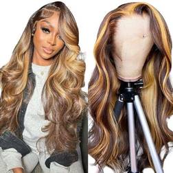 Rylice 13x4 Ombre Lace Front Wig 20 inch #4/27 Honey Blonde