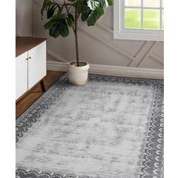 My Magic Carpet Dardon Floral Border Gray