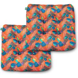 Classic Accessories Covers Pool Party Flamingo Square Chair Cushions