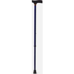 HealthSmart DMI Adjustable Folding Cane Rubber Tip Blue