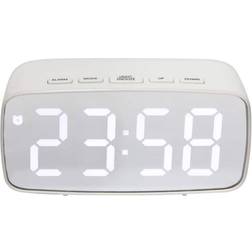 Infinity Instruments White Tabletop Digital Alarm Clock