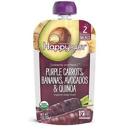 Happy Baby 4 Oz. Stage 2 Organic Food With Purple Carrots, Bananas, Avocados Quinoa