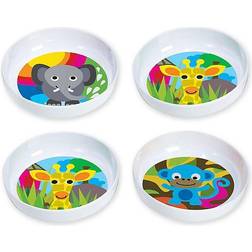 French Bull Jungle Kids' 4-Piece Bowl Set Multi Multi Bowl