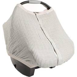 Little Unicorn Cotton Muslin Car Seat Canopy Gray Stripe