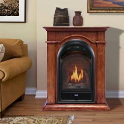 Bluegrass Living 38.5-in Black Ventless Natural Fireplace B100TN-1-AS