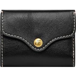 Fossil Women's Wallets Black - Black Heritage Leather Trifold Wallet