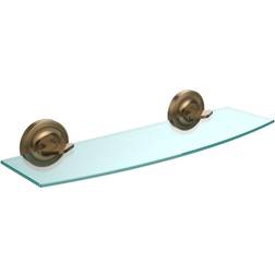 Allied Brass Regal 18 W Clear Bathroom Shelf Bronze