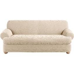 Sure Fit Stretch Jacquard Loose Sofa Cover White