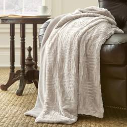 Modern Threads Amrapur Overseas Luxury Fur Blankets Beige, White
