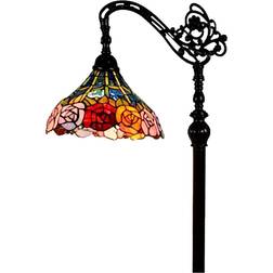 Amora Lighting Tiffany Style Roses Floor Lamp 61.5"