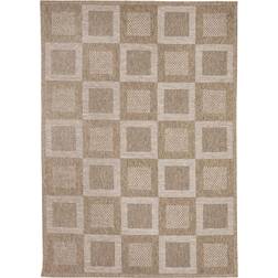 Liora Manne Indoor Squares Orly Natural, Green, Beige