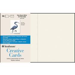 Strathmore Blank Greeting Cards with Envelopes Palm Beach White