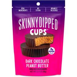 SkinnyDipped Dark Chocolate Peanut Butter Cups, 2g Sugar