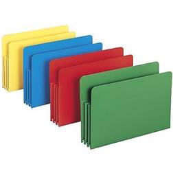 Poly Drop Front File Pockets, 3.5"