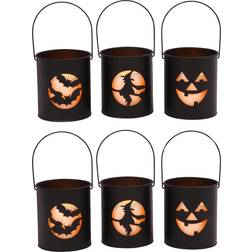 Gerson Metal Battery Operated Lighted Halloween Cutout Luminaries with 3