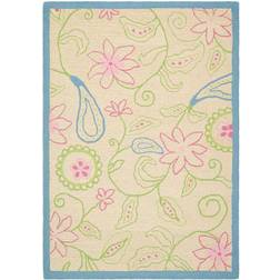 Safavieh Kids Floral Border Blue, Natural, White